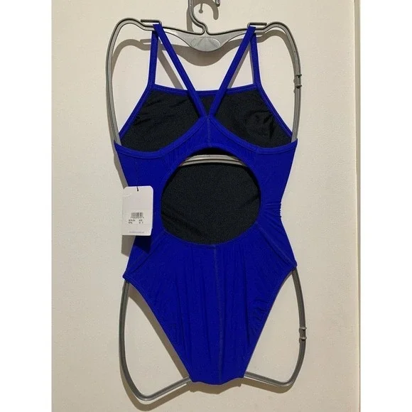 Dolfin Lifeguard Swimsuit 1 Piece V-2 Back Blue Sz 32 UVA UVB 50+ Durast… - Picture 5 of 5